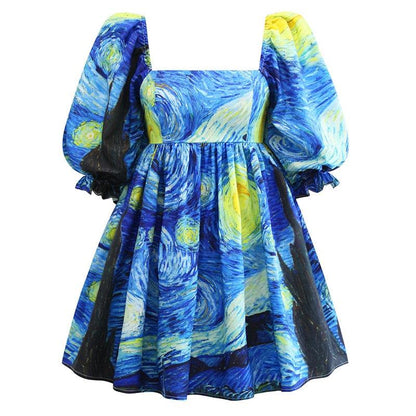 Van Gogh Artworks Puffy mini Dress - PAP Art Store