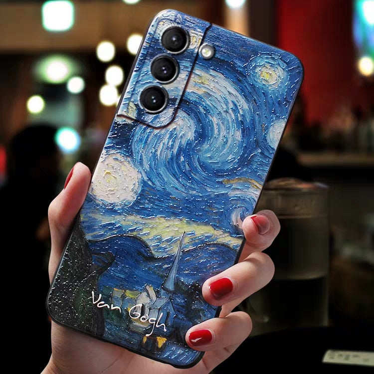 Embossed 3D Van Gogh Cases For Samsung (Latest)