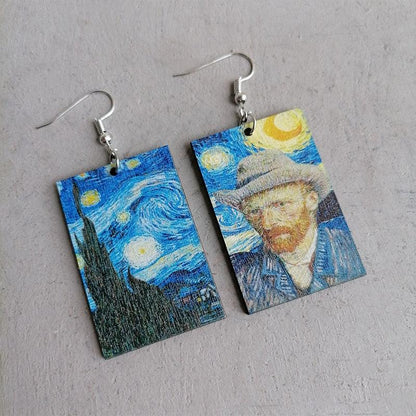 Gogh Wooden Earrings - PAP Art Store