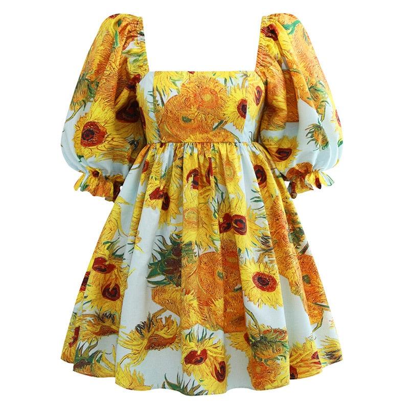 Van Gogh Artworks Puffy mini Dress - PAP Art Store