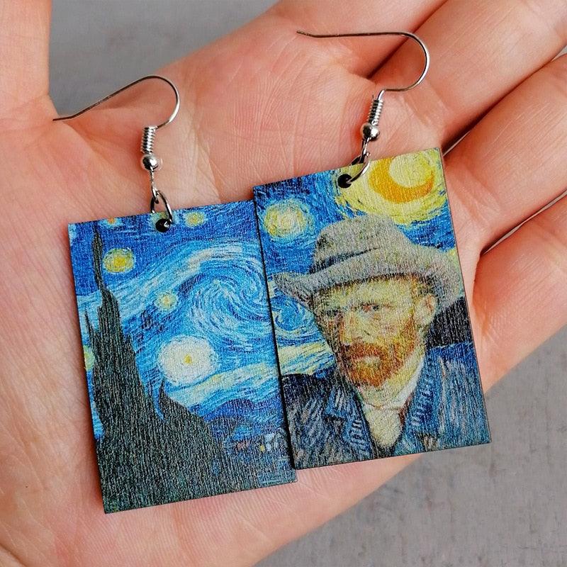 Gogh Wooden Earrings - PAP Art Store