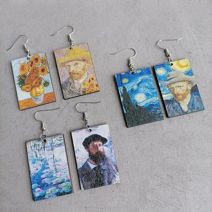 Gogh Wooden Earrings - PAP Art Store