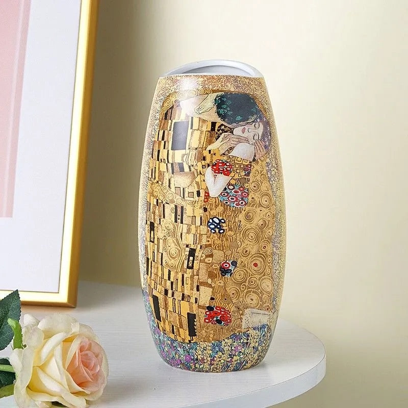 Gustav Klimt Kiss Ceramic Vase