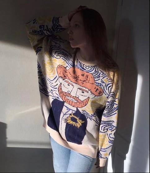 Van Gogh Cartoon Sweater - PAP Art Store