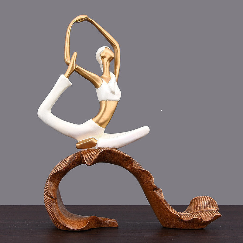 Yoga Asanas Handpainted Sculpture