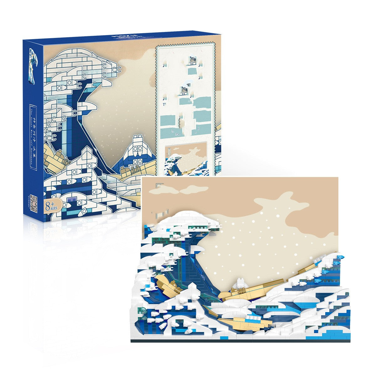 Kanagawa Wave & Starry Night 3D Micro building blocks