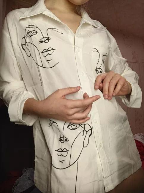 Line Art Faces Shirt - PAP Art Store