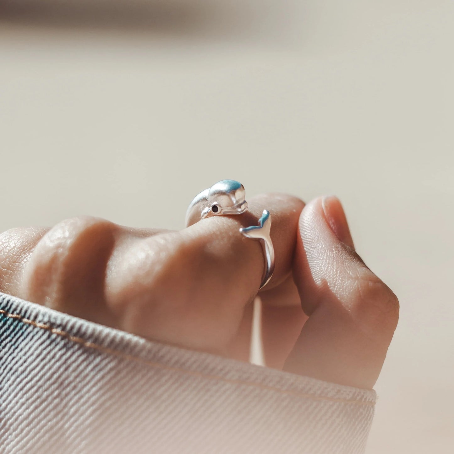 Baby Beluga Whale Ring