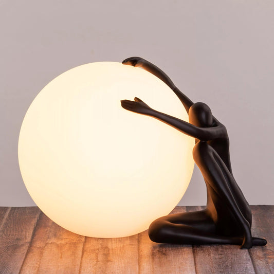 Humanoid Sculpture Moon Table Lamp - PAP Art Store