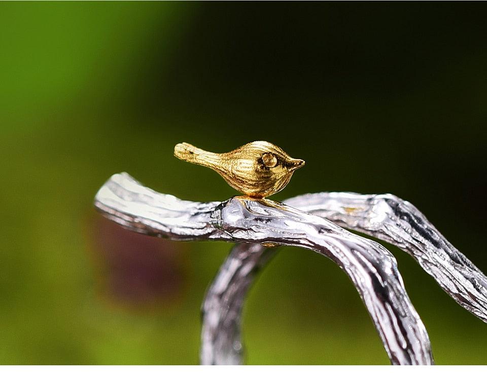 Birds on a Tree Branch Ring - PAP Art Store