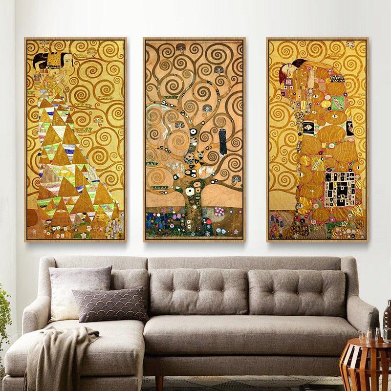 Gustav Klimt Artwork Panels Wall Art - PAP Art Store