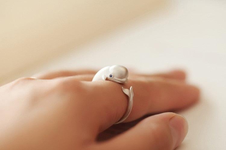 Baby Beluga Whale Ring - PAP Art Store