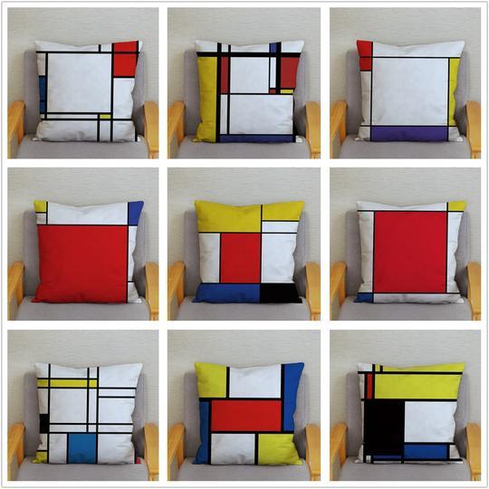 Piet Mondrian Decorative Pillow Case - PAP Art Store