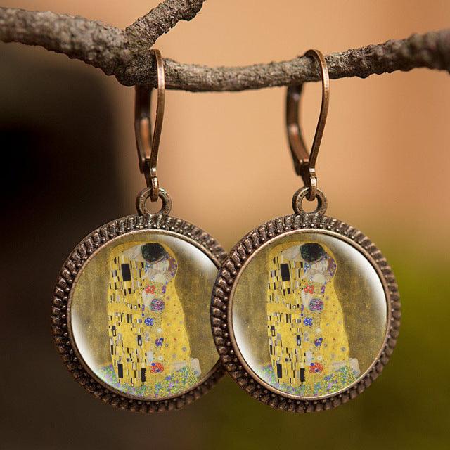 Famous Art Paintings Inspired round Earrings - Art Store