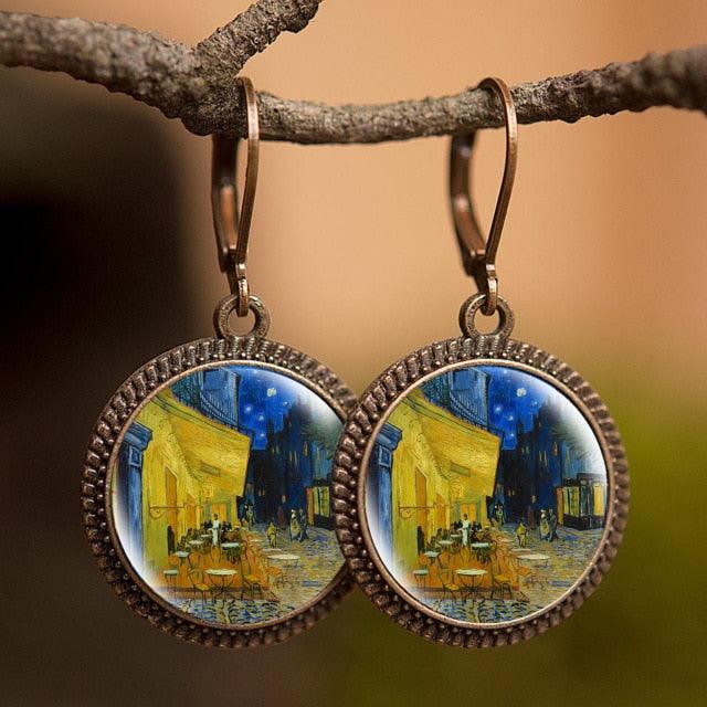 Famous Art Paintings Inspired round Earrings - Art Store