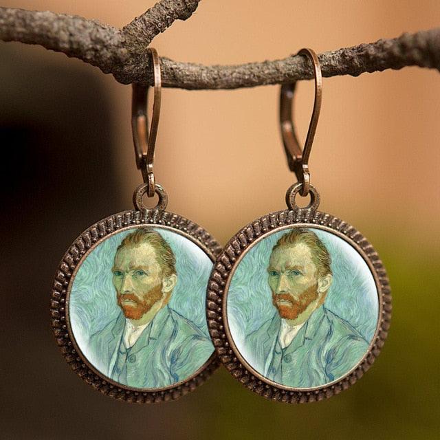 Famous Art Paintings Inspired round Earrings - Art Store