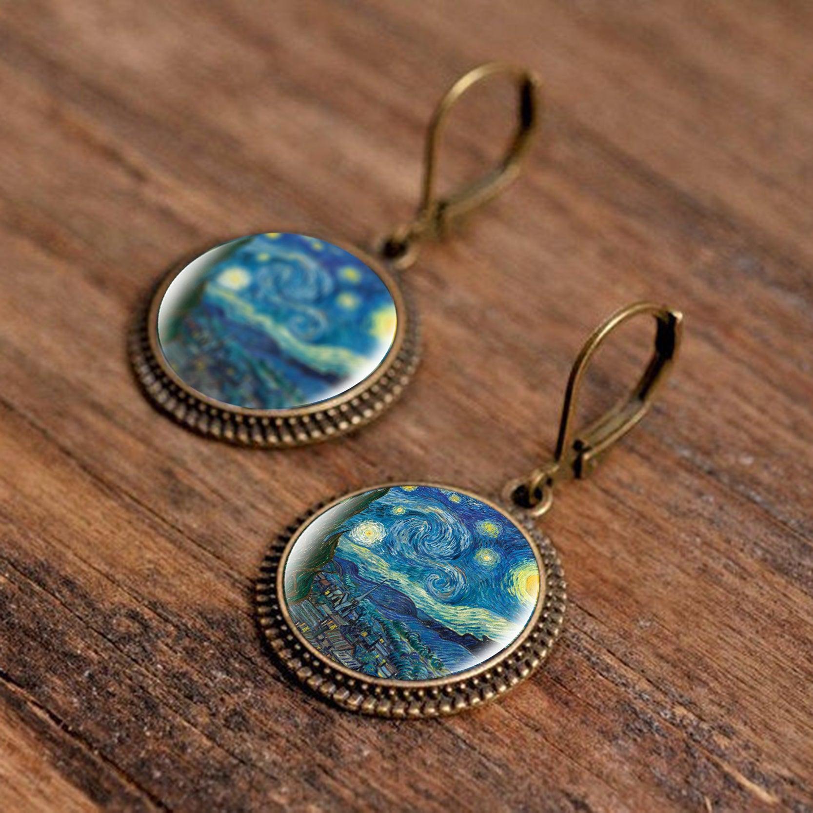 Famous Art Paintings Inspired round Earrings - Art Store