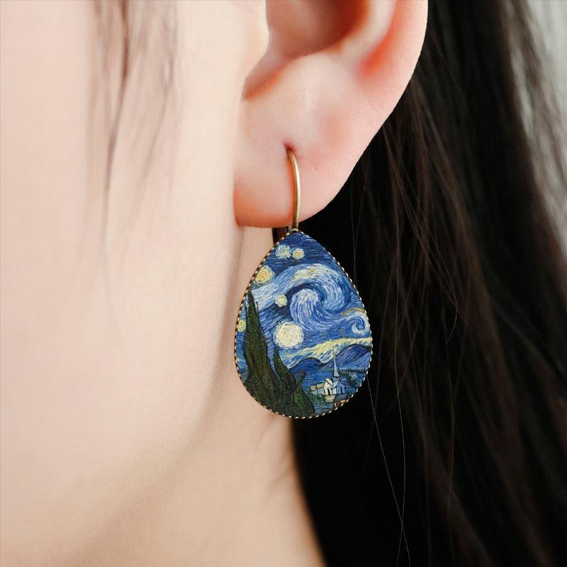 Klimt & Gogh Artworks Inspired Earrings - PAP Art Store