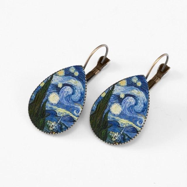 Klimt & Gogh Artworks Inspired Earrings - PAP Art Store