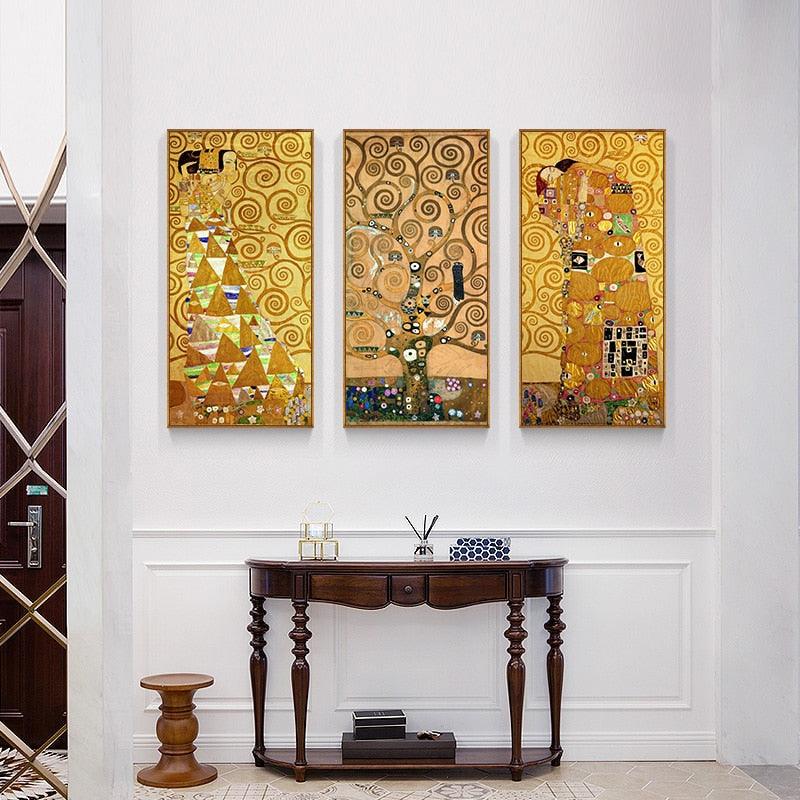 Gustav Klimt Artwork Panels Wall Art - PAP Art Store