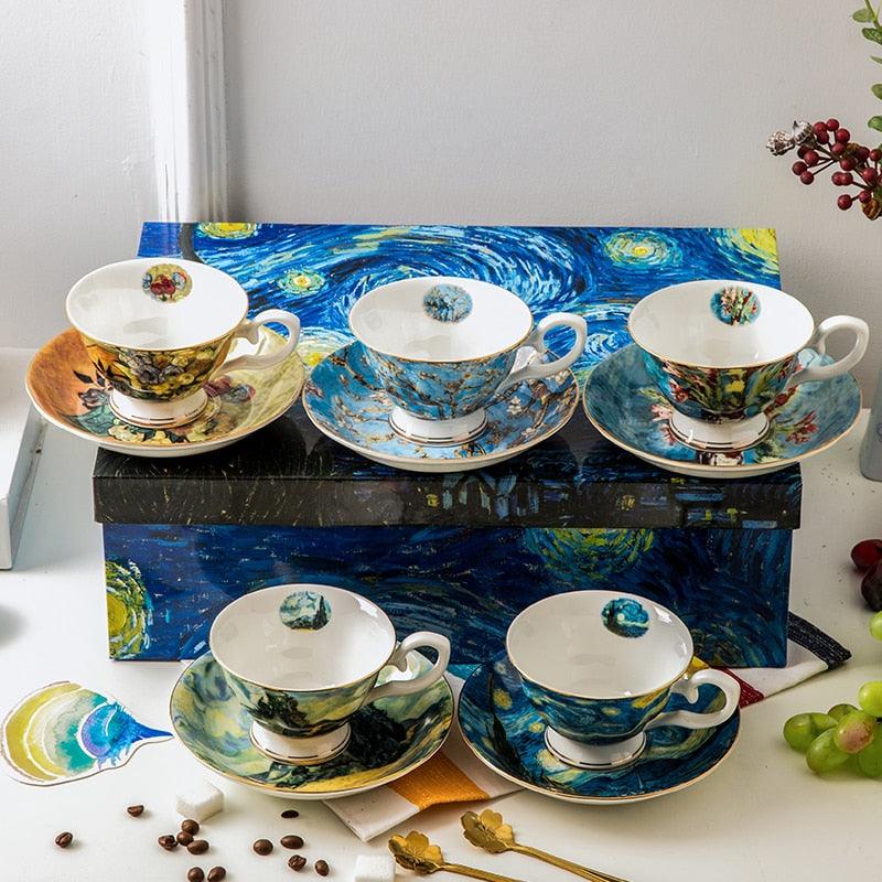 Van Gogh Series Coffee Set with Gift Box - Art Store