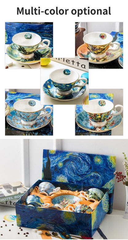 Van Gogh Series Coffee Set with Gift Box - Art Store