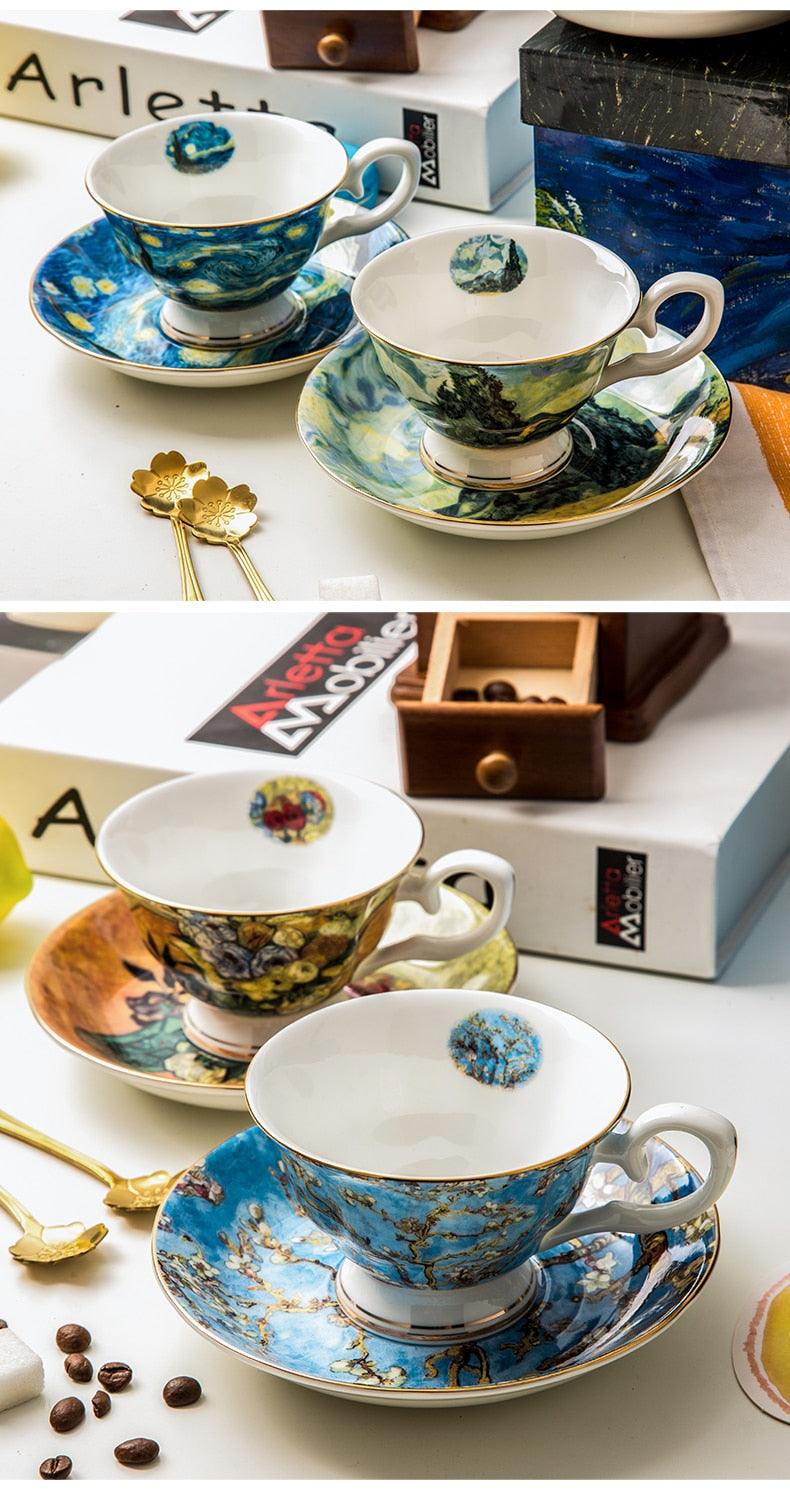 Van Gogh Series Coffee Set with Gift Box - Art Store