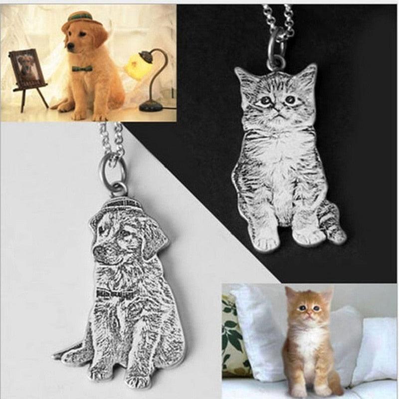 Custom Engraved Pet Photo Pendant Necklace - PAP Art Store