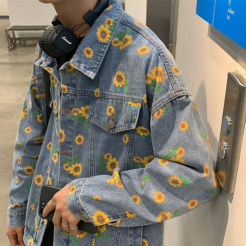 Sunflowers Printed Denim Jacket – PAP Art Store