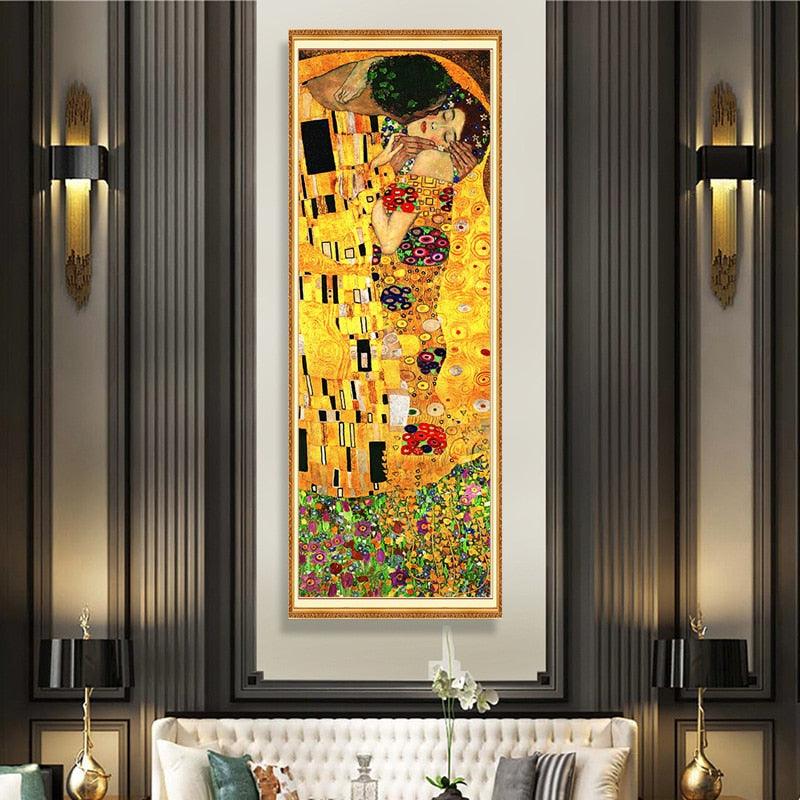 Klimt 'The kiss' Large Banner Wall Art Print - PAP Art Store