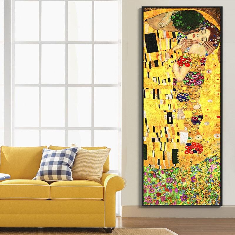 Klimt 'The kiss' Large Banner Wall Art Print - PAP Art Store