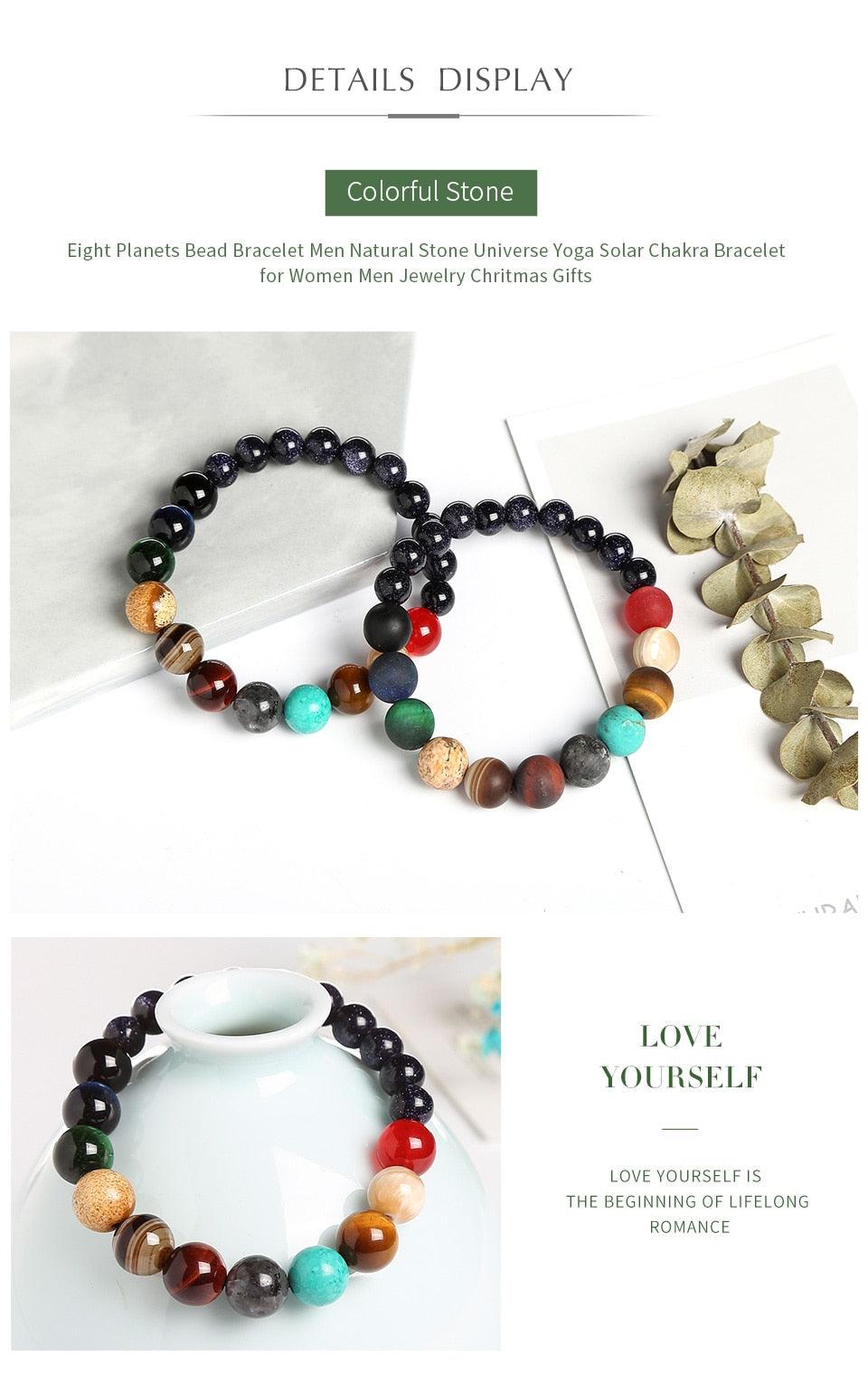 Natural Stone Solar System Chakra Bracelet - PAP Art Store