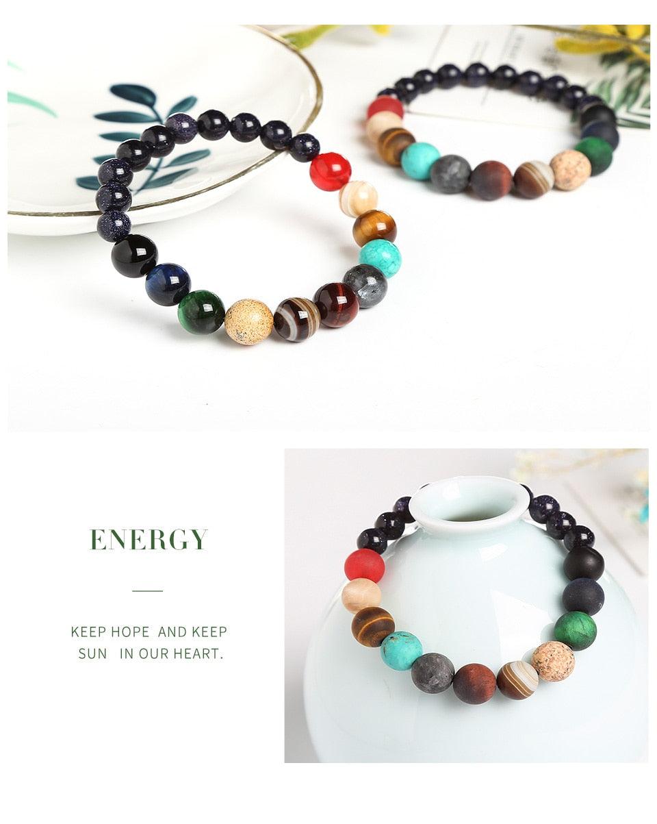 Natural Stone Solar System Chakra Bracelet - PAP Art Store