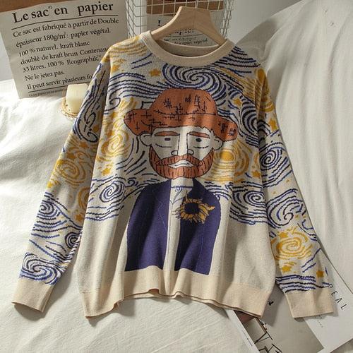 Van Gogh Cartoon Sweater - PAP Art Store