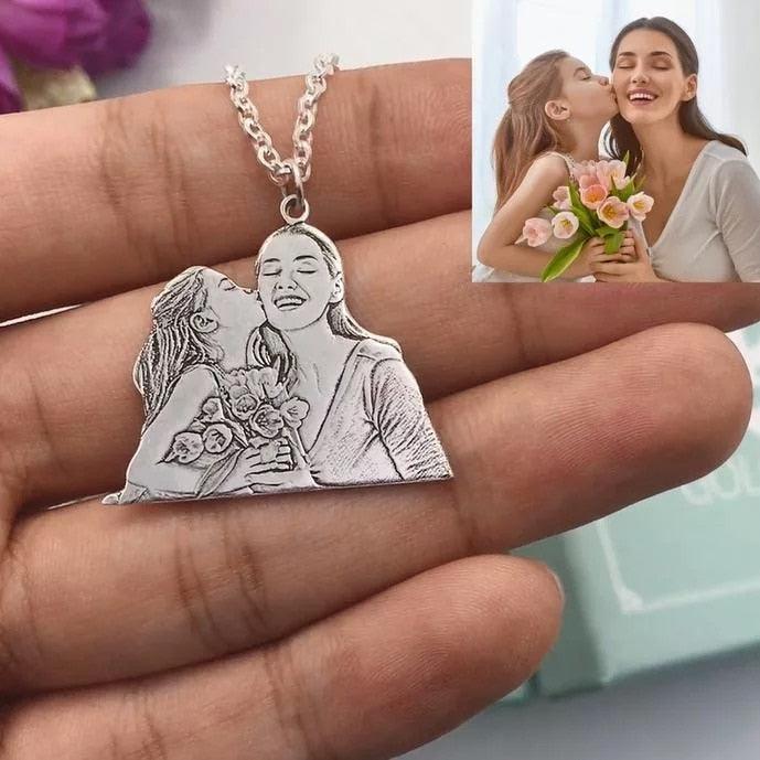 Custom Family Photo Engrave Necklace - PAP Art Store