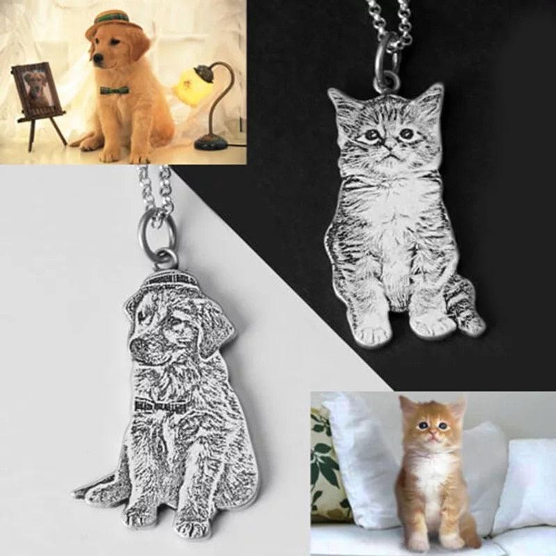 Custom Engraved Pet Photo Pendant Necklace - PAP Art Store