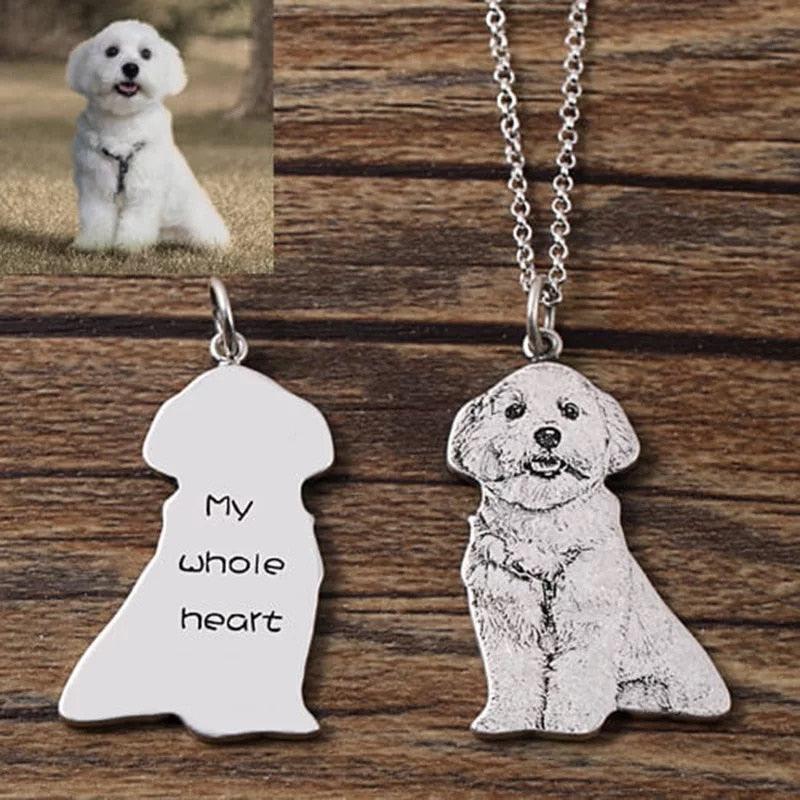 Custom Engraved Pet Photo Pendant Necklace - PAP Art Store