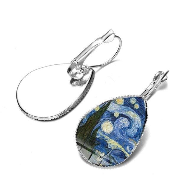 Van Gogh Artwork Teardrop Earrings - PAP Art Store