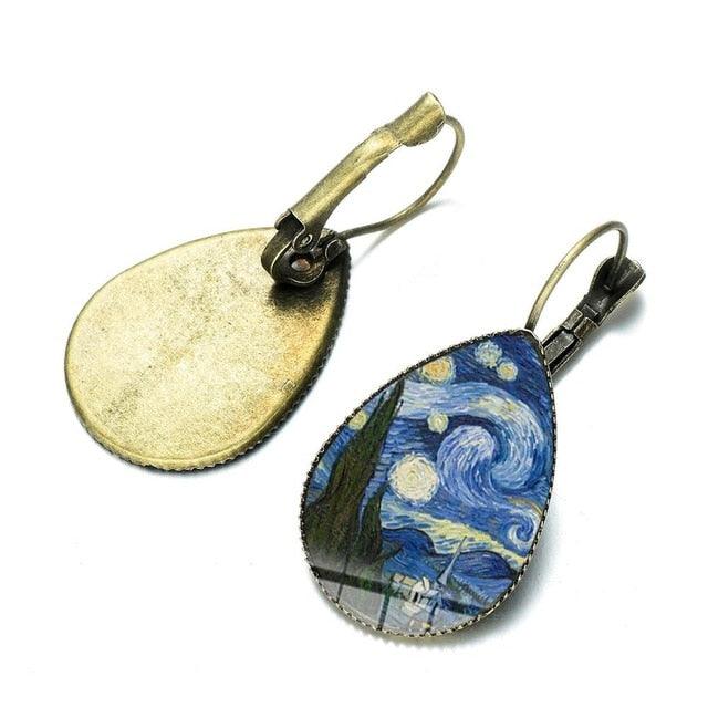 Van Gogh Artwork Teardrop Earrings - PAP Art Store