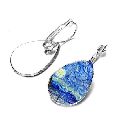 Van Gogh Artwork Teardrop Earrings - PAP Art Store