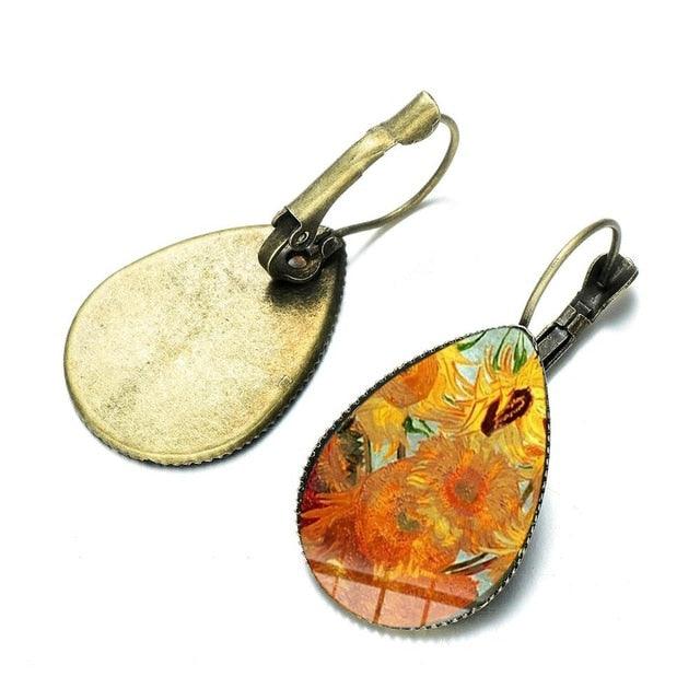 Van Gogh Artwork Teardrop Earrings - PAP Art Store