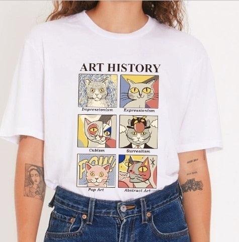 Art History Cat Funny T Shirt - PAP Art Store