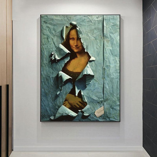 La Déchirure (The Tear) ft Mona Lisa Wall Art Print - PAP Art Store