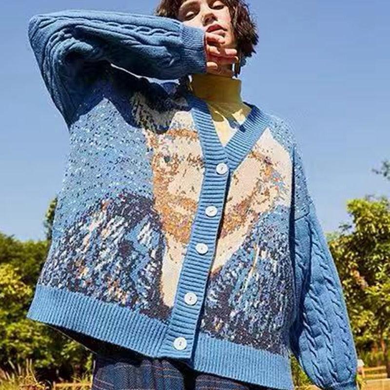 Van Gogh Artwork Inspired Cardigan - PAP Art Store