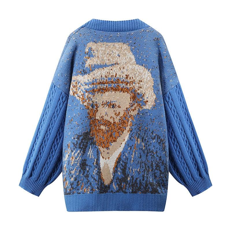 Van Gogh Artwork Inspired Cardigan - PAP Art Store