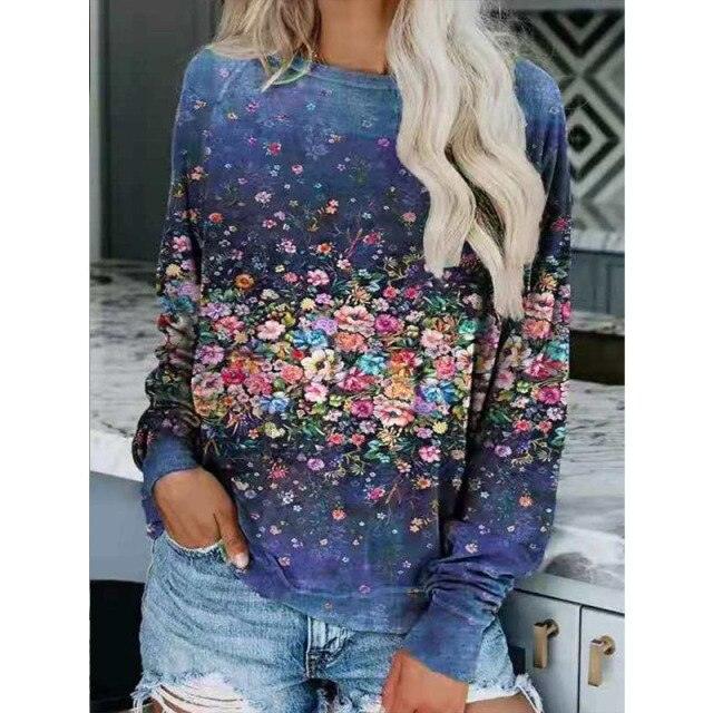 Floral-printed Full sleeve Sweatshirt - PAP Art Store