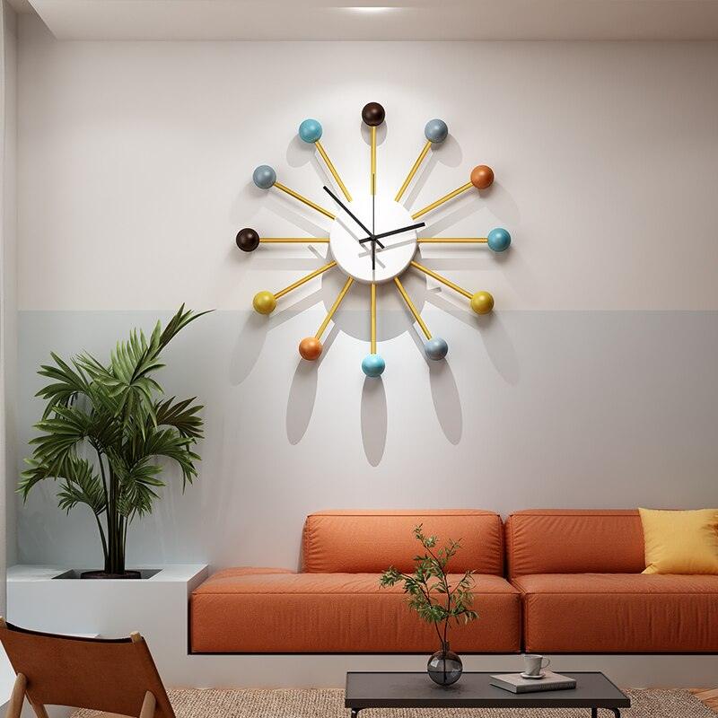 Contemporary Nordic Wooden Balls Wall Clock - PAP Art Store