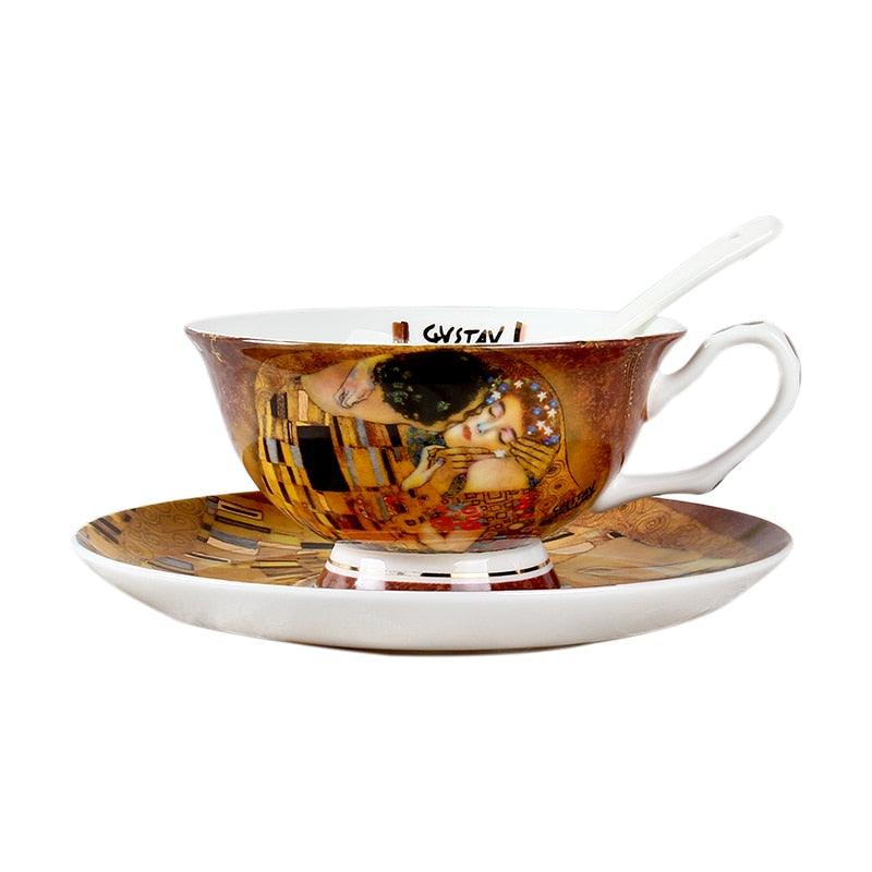 Gustav Klimt Bone Coffee Set - Art Store