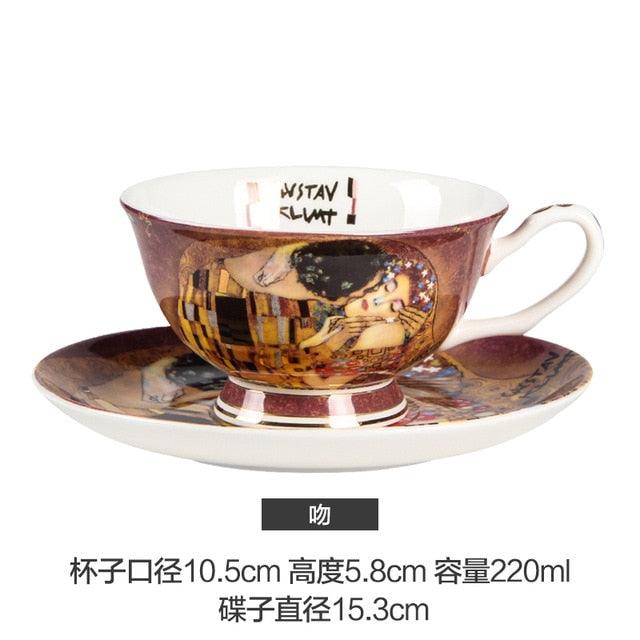 Gustav Klimt Bone Coffee Set - Art Store