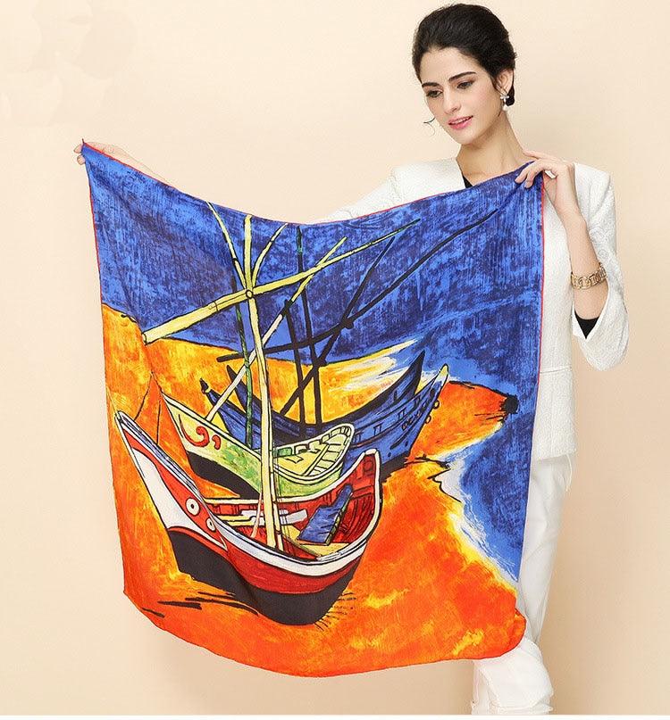 Silk Scarf Inspired Famous Oil Painting (More Designs) - Art Store